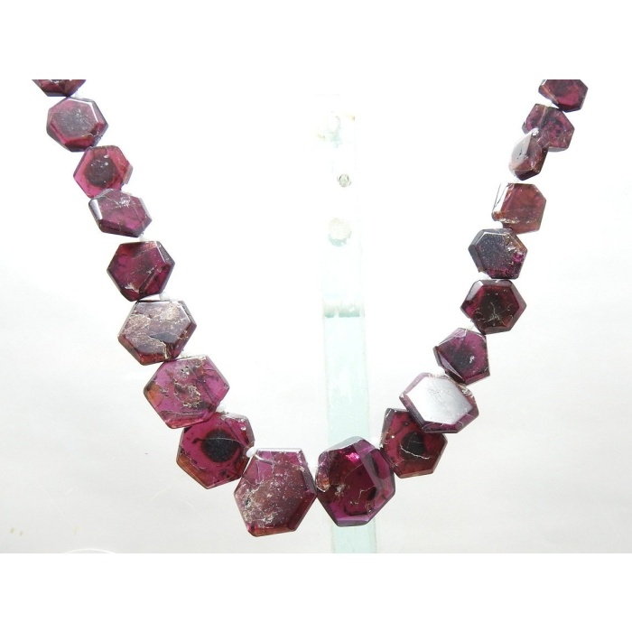 Rhodolite Garnet Hexagon,Faceted,Fancy Cut,Handmade,Loose Stone 8Inch Strand 18X15To10X8MM Approx,Wholesaler,Supplies,100%Natural | Save 33% - Rajasthan Living 11
