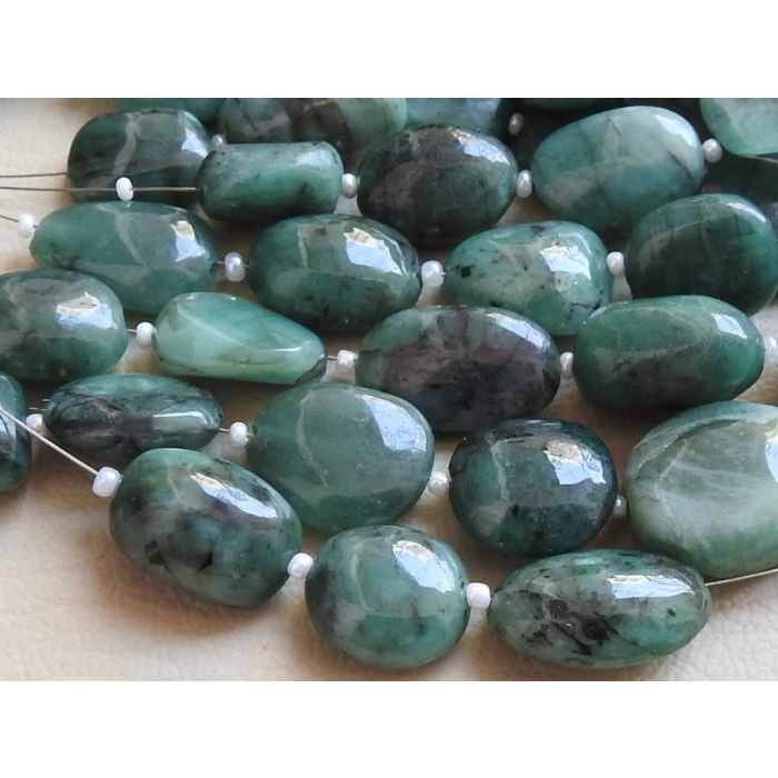 Natural Emerald Smooth Tumble,Nuggets 8Inch Strand 20X14To12X10MM Approx Wholesale Price New Arrival TU1 | Save 33% - Rajasthan Living 9