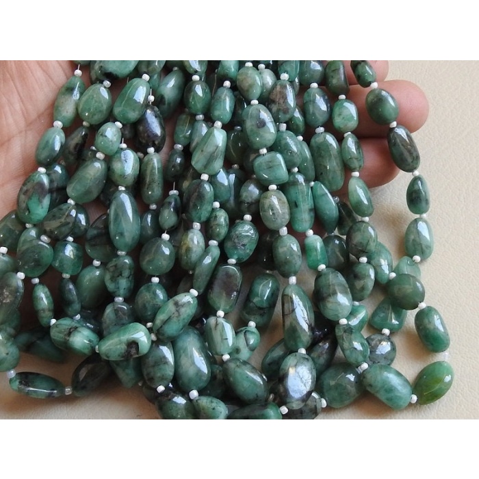 Emerald Smooth Tumble,Nuggets,12Inch 15X10To6X5MM Approx,100% Natural,Wholesale Price,New Arrival TU1 | Save 33% - Rajasthan Living 6