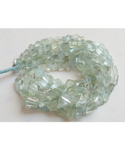 Natural Aquamarine Faceted Tumble,Nuggets,Step Cut,Loose Stone,Handmade,18Inch Strand 15X8To7X6MM Approx,Wholesale Price,New Arrival TU1 | Save 33% - Rajasthan Living