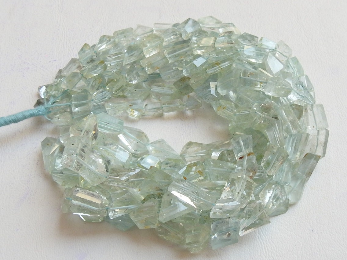 Natural Aquamarine Faceted Tumble,Nuggets,Step Cut,Loose Stone,Handmade,18Inch Strand 15X8To7X6MM Approx,Wholesale Price,New Arrival TU1 | Save 33% - Rajasthan Living 11