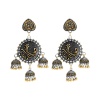 Multicolor Oxidized Silver Plated handmade Brass Jhumka Jhumki Earrings Women | Save 33% - Rajasthan Living 9