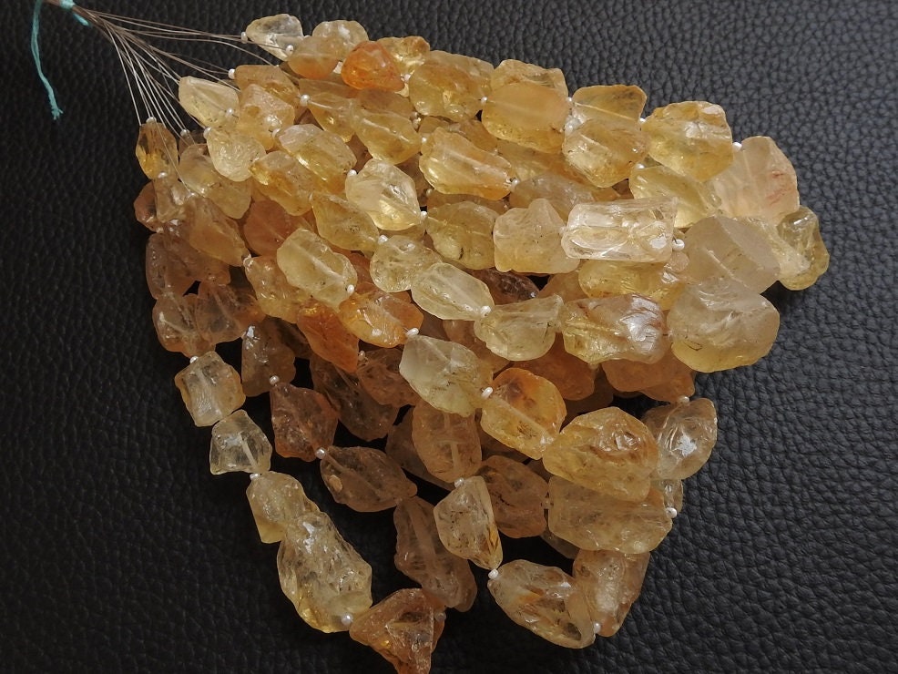 Citrine Natural Rough Tumble,Nuggets,Uncut,Loose Raw Stone,Minerals Gemstone,Wholesaler,Supplies,10Inch Strand 22X15To11X10MM Approx R2 | Save 33% - Rajasthan Living 15