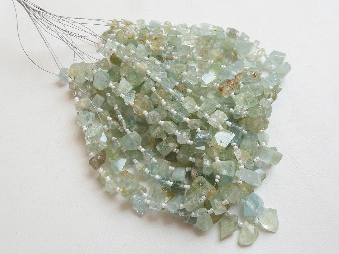 100%Natural Gemstone,Aquamarine Tumble,Nuggets,Faceted,Fancy,Briolette,Loose Stone,8Inch Strand 12X7To7X7MM Approx,Wholesaler,Supplies BR4 | Save 33% - Rajasthan Living 17
