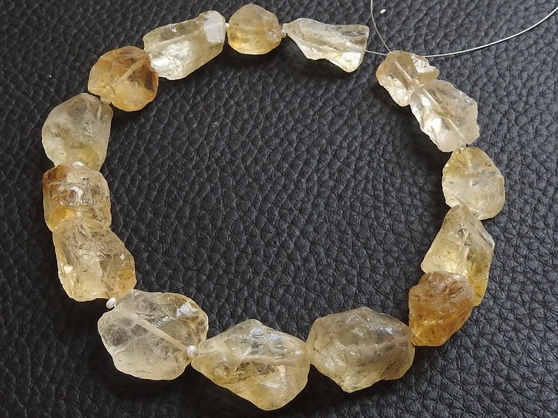 Citrine Natural Rough Tumble,Nuggets,Uncut,Loose Raw Stone,Minerals Gemstone,Wholesaler,Supplies,10Inch Strand 22X15To11X10MM Approx R2 | Save 33% - Rajasthan Living 13