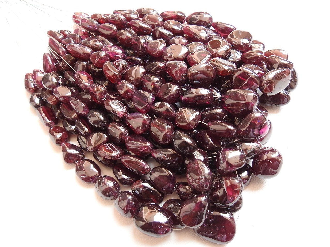 Natural Rhodolite Garnet Tumble,Smooth,Nuggets,Loose Bead,Handmade,For Making Jewelry,Wholesaler,12Inch 16X14To12X9MM Approx,PME-TU2 | Save 33% - Rajasthan Living 22