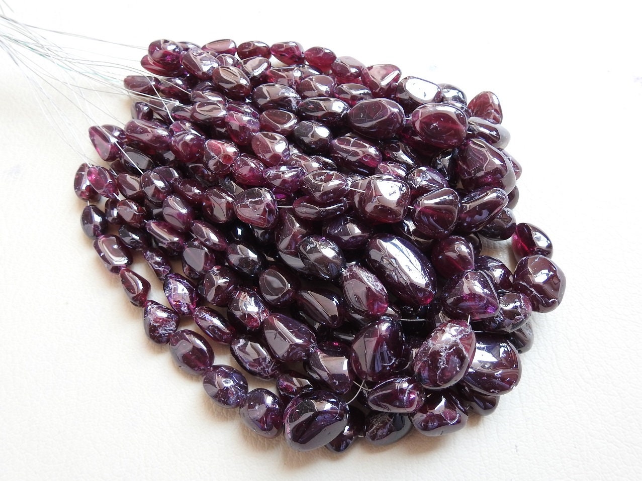 Natural Rhodolite Garnet Tumble,Smooth,Nuggets,Loose Bead,Handmade,For Making Jewelry,Wholesaler,12Inch 16X14To12X9MM Approx,PME-TU2 | Save 33% - Rajasthan Living 25