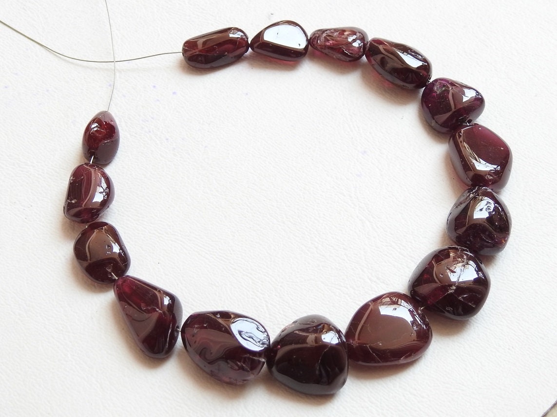 Natural Rhodolite Garnet Tumble,Smooth,Nuggets,Loose Bead,Handmade,For Making Jewelry,Wholesaler,12Inch 16X14To12X9MM Approx,PME-TU2 | Save 33% - Rajasthan Living 21
