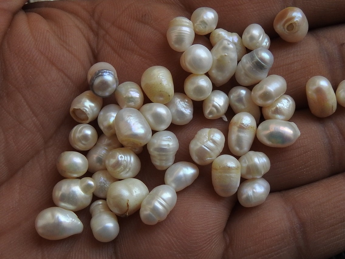 Fresh Water Pearl Smooth Tumble Bead,Fancy Shape,Nuggets,Loose Raw,Undrilled 10Piece 10X7To7X5MM Approx Wholesaler,Supplies (BK)RC-1 | Save 33% - Rajasthan Living 14