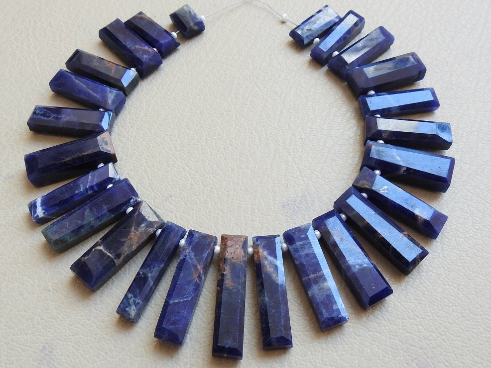 Sodalite Faceted Fancy Rectangle,Baguette,Briolette,Loose Stone,8Inch Strand 28X8To10X7MM Approx,Wholesaler,Supplies,100%Natural PME-BR8 | Save 33% - Rajasthan Living 11