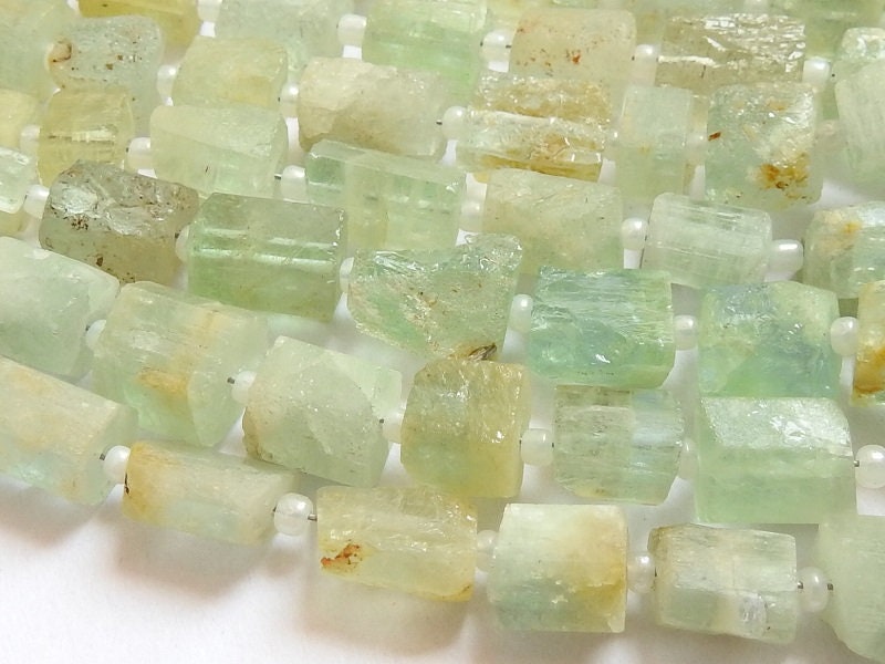 Aquamarine Natural Crystals,Rough,Tube Shape,Bead,Nuggets,Loose Raw Stone,Minerals Gemstone,Wholesaler,Supplies 10Inch 9X8To6X5MM Approx RB1 | Save 33% - Rajasthan Living 12