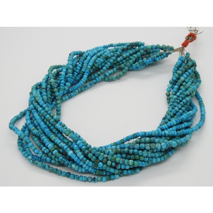 Tibetan Turquoise Smooth Roundel Bead,Handmade,Loose Stone,Irregular Shape,Wholesaler,Supplies,14Inch Strand,100%Natural B2 | Save 33% - Rajasthan Living 9