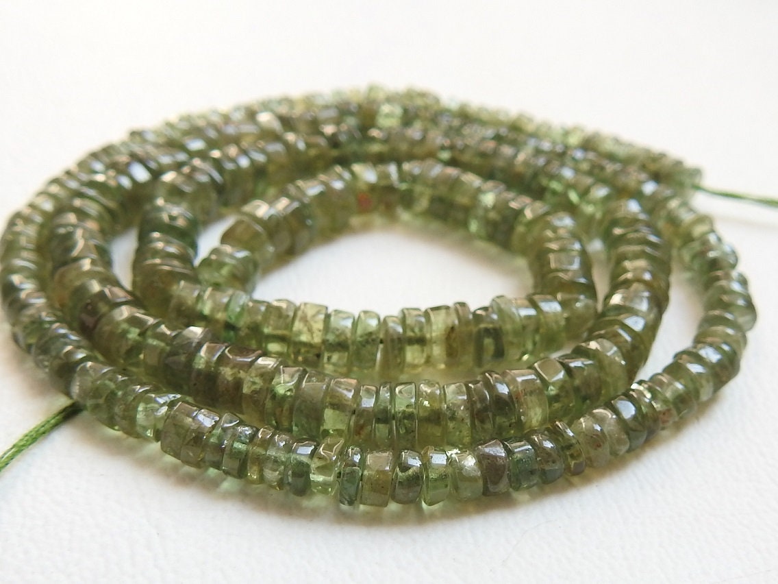 Green Apatite Smooth Tyre,Coin,Button,Wheel Shape Beads,Loose Stone,Handmade,Necklace,Wholesaler,Supplies 16Inch 4MM Approx Natural (pme)T1 | Save 33% - Rajasthan Living 12