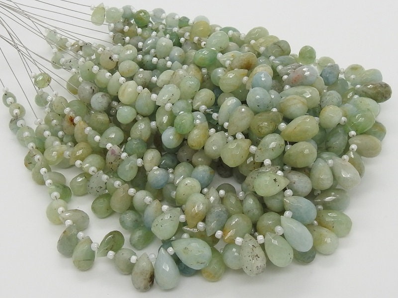 Aquamarine Faceted Drops,Teardrop,Loose Stone,Briolette,Wholesaler,Supplies,New Arrival 8Inch 12X8To8X5MM Approx 100%Natural BR4 | Save 33% - Rajasthan Living 17
