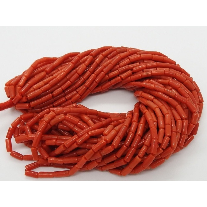 Natural Red Coral Smooth Tubes,Drum,Cylinder,Loose Beads,Necklace,For Making Jewelry,16Inch Strand,Wholesaler,Supplies BK(CR2) | Save 33% - Rajasthan Living 6
