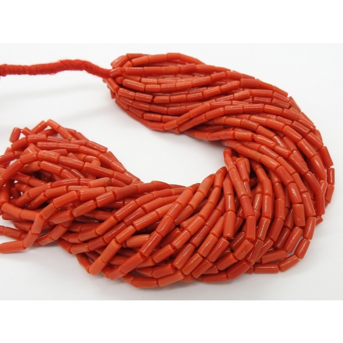 Natural Red Coral Smooth Tubes,Drum,Cylinder,Loose Beads,Necklace,For Making Jewelry,16Inch Strand,Wholesaler,Supplies BK(CR2) | Save 33% - Rajasthan Living 9