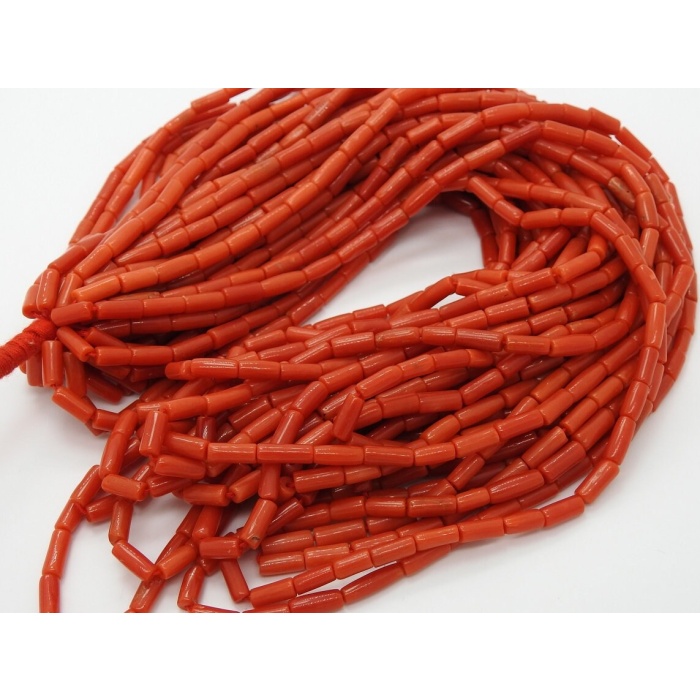 Natural Red Coral Smooth Tubes,Drum,Cylinder,Loose Beads,Necklace,For Making Jewelry,16Inch Strand,Wholesaler,Supplies BK(CR2) | Save 33% - Rajasthan Living 11