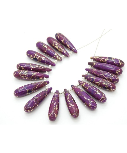 35MM Long Pair,Purple Copper Turquoise Smooth Elongated Drop,Teardrop,Loose Stone,For Making Earrings,Wholesale Price New Arrival PME-CY3 | Save 33% - Rajasthan Living