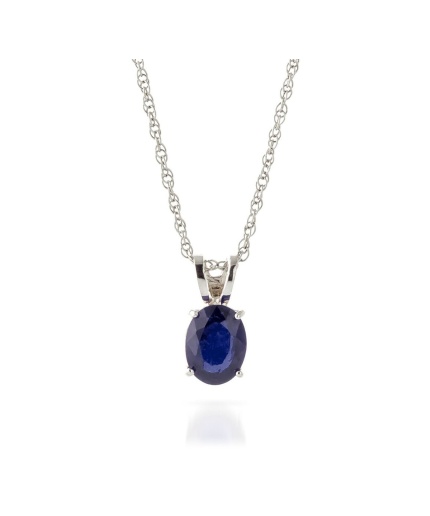 Natural Certified 3.25 Carat Natural Blue Sapphire Real 925 Silver Pendant For Women (use as gift or for self wearing) | Save 33% - Rajasthan Living