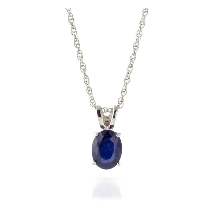 Natural Certified 3.25 Carat Natural Blue Sapphire Real 925 Silver Pendant For Women (use as gift or for self wearing) | Save 33% - Rajasthan Living 5