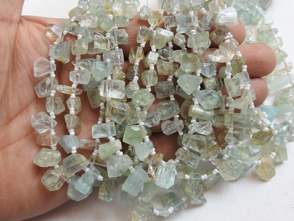 100%Natural Gemstone,Aquamarine Tumble,Nuggets,Faceted,Fancy,Briolette,Loose Stone,8Inch Strand 12X7To7X7MM Approx,Wholesaler,Supplies BR4 | Save 33% - Rajasthan Living 12