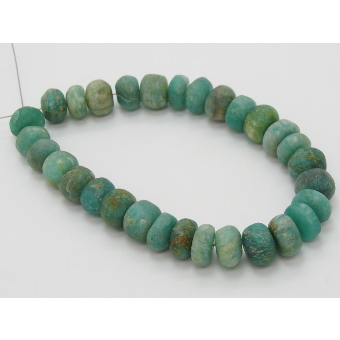 Natural Amazonite Smooth Roundel Bead,Matte Polished,Loose Stone,Handmade,For Beaded Necklace Wholesale Price Near Arrival B7 | Save 33% - Rajasthan Living 7