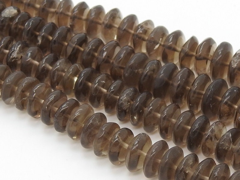 Smoky Quartz Smooth Roundel Bead,German Cut,Loose Stone,Handmade,For Making Jewelry 5To10MM Approx Wholesaler Supplies (Pme) B9 | Save 33% - Rajasthan Living 13