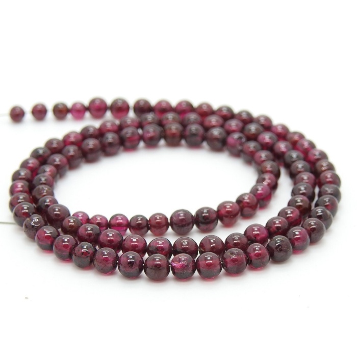 100%Natural,Rhodolite Garnet Smooth Sphere Ball Bead,Round,Handmade,For Making Jewelry,Loose Stone,16Inch 3To4MM Approx,Wholesaler B6 | Save 33% - Rajasthan Living 7
