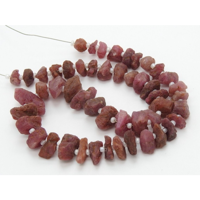 Natural Ruby Rough,Anklet,Chip,Uncut,Beads,Loose Raw,Minerals Crystal 9Inch Strand 13X7To7X7MM Approx Wholesaler Supplies R3 | Save 33% - Rajasthan Living 9
