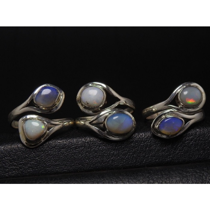 Australian Opal Ring,Sterling Silver Jewelry,Multi Fire,Adjustable,Handmade,One Of A Kind,Gift For Her,Wholesaler,Supplies,New Arrivals MS | Save 33% - Rajasthan Living 9