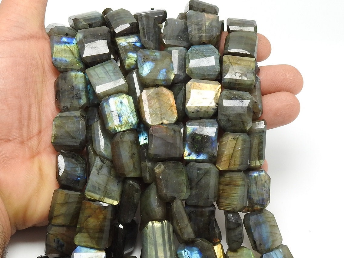 Labradorite Faceted Flat Tumble,Multi Fire,Gemstone Nugget,Handmade,Loose Stone,Spectrolite 10 Piece 20X15To15X12MM Approx 100%Natural TU2 | Save 33% - Rajasthan Living 13