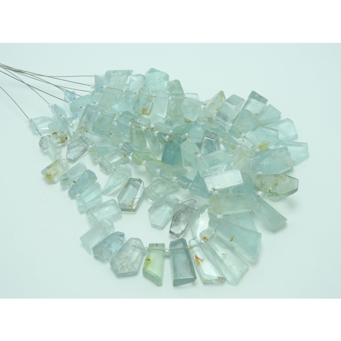 100%Natural,Aquamarine Faceted Fancy Shape,Briolette,Tumble,Nugget,8Inch 19X8To10X9MM Approx,Wholesaler,Supplies BR4 | Save 33% - Rajasthan Living 10