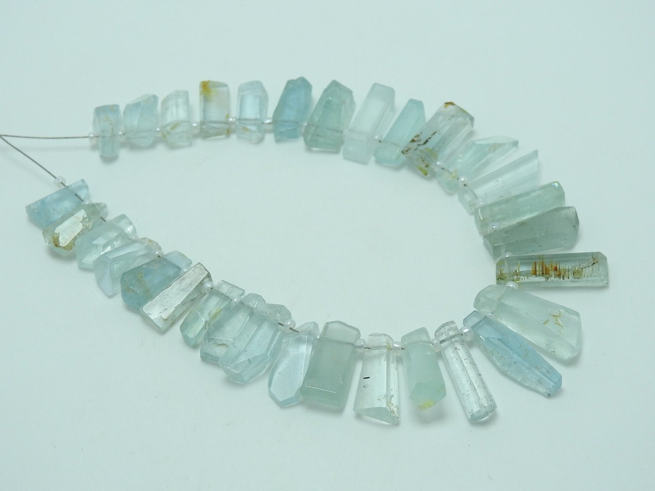 100%Natural,Aquamarine Faceted Fancy Shape,Briolette,Tumble,Nugget,8Inch 19X8To10X9MM Approx,Wholesaler,Supplies BR4 | Save 33% - Rajasthan Living 14