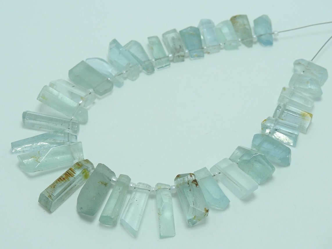 100%Natural,Aquamarine Faceted Fancy Shape,Briolette,Tumble,Nugget,8Inch 19X8To10X9MM Approx,Wholesaler,Supplies BR4 | Save 33% - Rajasthan Living 12