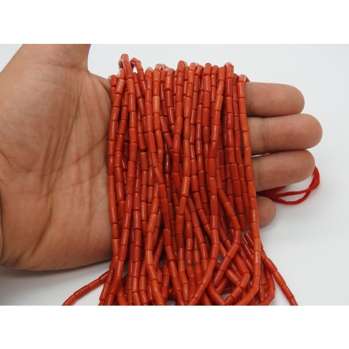Natural Red Coral Smooth Tubes,Drum,Cylinder,Loose Beads,Necklace,For Making Jewelry,16Inch Strand,Wholesaler,Supplies BK(CR2) | Save 33% - Rajasthan Living 8
