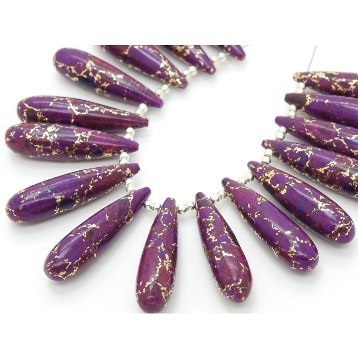 35MM Long Pair,Purple Copper Turquoise Smooth Elongated Drop,Teardrop,Loose Stone,For Making Earrings,Wholesale Price New Arrival PME-CY3 | Save 33% - Rajasthan Living 8