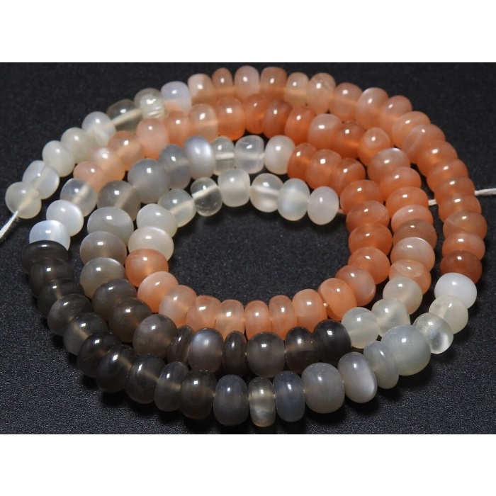 Moonstone Smooth Roundel Beads,Multi Shaded,Handmade,Loose Stone,Necklace,16Inch Strand 5To7MM Approx,Wholesaler,100%Natural PME-B7 | Save 33% - Rajasthan Living 8