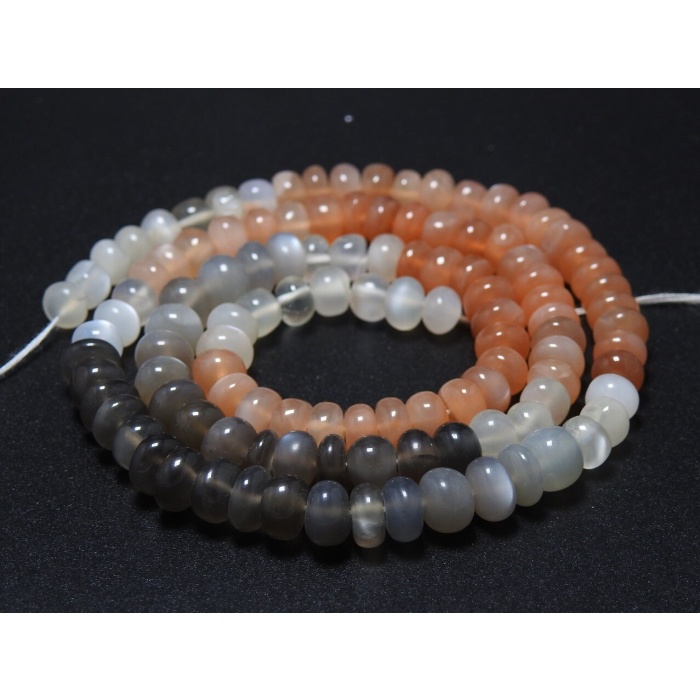Moonstone Smooth Roundel Beads,Multi Shaded,Handmade,Loose Stone,Necklace,16Inch Strand 5To7MM Approx,Wholesaler,100%Natural PME-B7 | Save 33% - Rajasthan Living 10