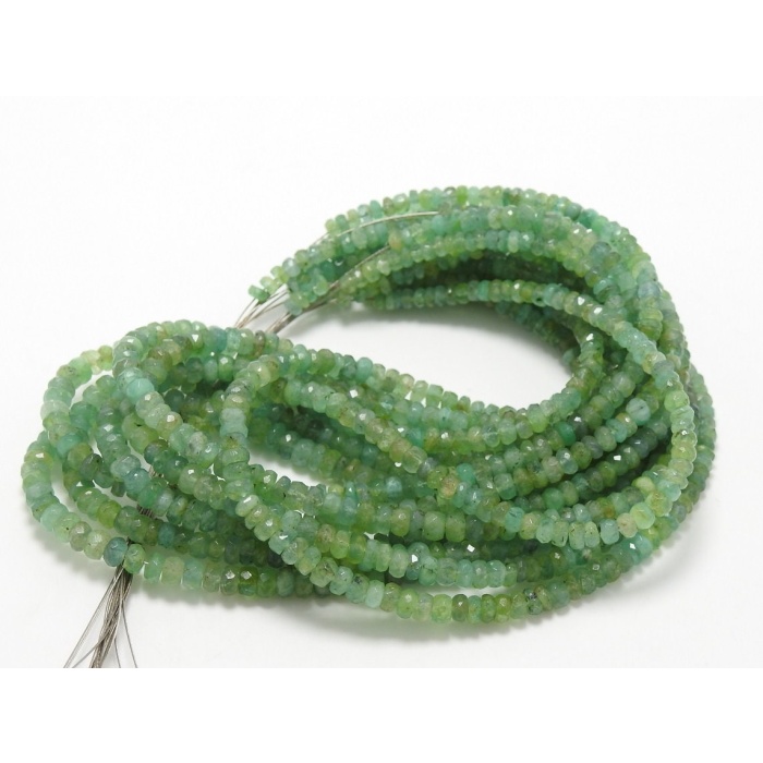 100%Natural Emerald Faceted Roundel Beads,Loose Stone,Handmade,Gemstone For Necklaces Wholesale Price New Arrival 12Inch Strand (pme) B12 | Save 33% - Rajasthan Living 13