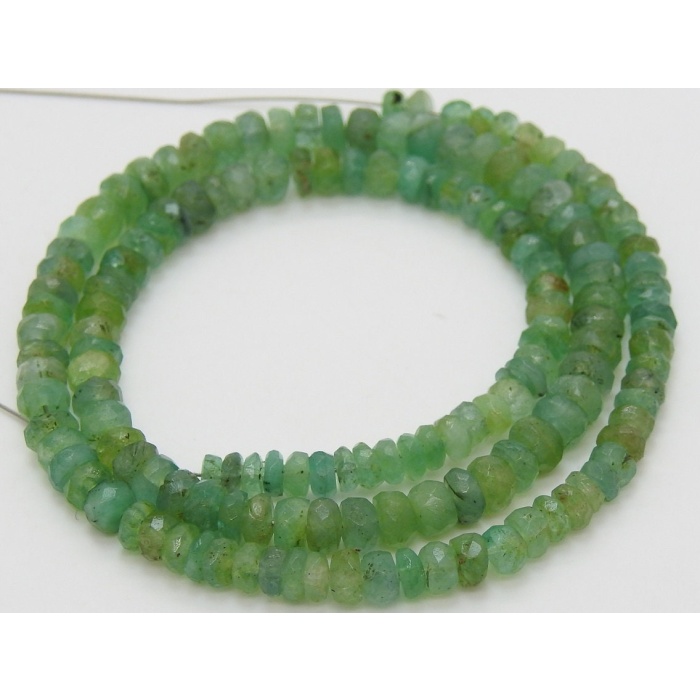 100%Natural Emerald Faceted Roundel Beads,Loose Stone,Handmade,Gemstone For Necklaces Wholesale Price New Arrival 12Inch Strand (pme) B12 | Save 33% - Rajasthan Living 11