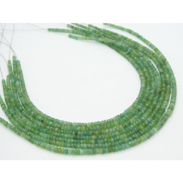 100%Natural Emerald Faceted Roundel Beads,Loose Stone,Handmade,Gemstone For Necklaces Wholesale Price New Arrival 12Inch Strand (pme) B12 | Save 33% - Rajasthan Living 10