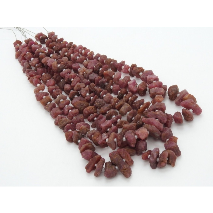 Natural Ruby Rough,Anklet,Chip,Uncut,Beads,Loose Raw,Minerals Crystal 9Inch Strand 13X7To7X7MM Approx Wholesaler Supplies R3 | Save 33% - Rajasthan Living 9