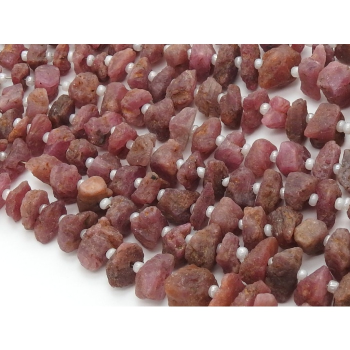 Natural Ruby Rough,Anklet,Chip,Uncut,Beads,Loose Raw,Minerals Crystal 9Inch Strand 13X7To7X7MM Approx Wholesaler Supplies R3 | Save 33% - Rajasthan Living 7
