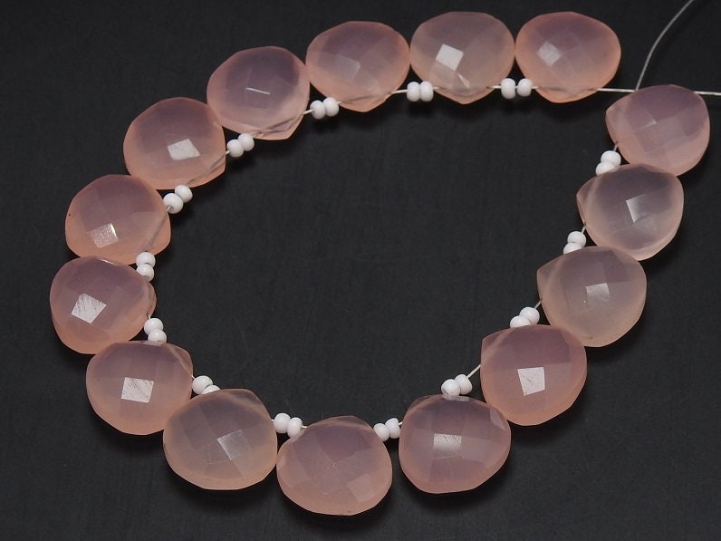 12X12MM Approx,Pink Rose Chalcedony Faceted Heart Shape,Teardrop,Drop,Handmade,Wholesale Price,New Arrival PME-CY1 | Save 33% - Rajasthan Living 11