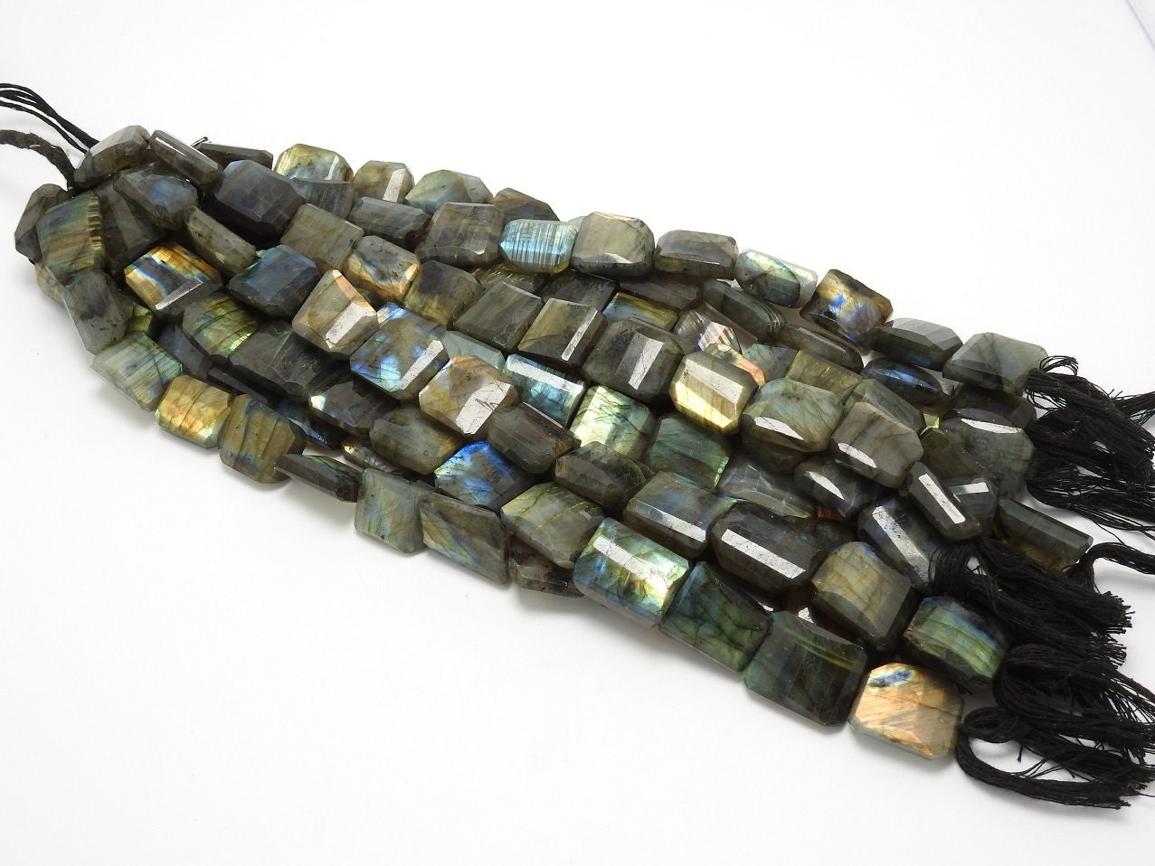 Labradorite Faceted Flat Tumble,Multi Fire,Gemstone Nugget,Handmade,Loose Stone,Spectrolite 10 Piece 20X15To15X12MM Approx 100%Natural TU2 | Save 33% - Rajasthan Living 15