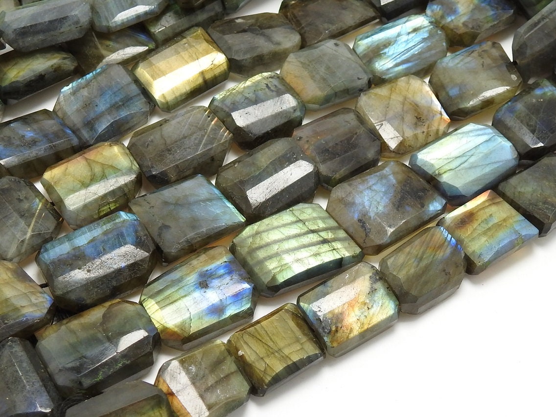 Labradorite Faceted Flat Tumble,Multi Fire,Gemstone Nugget,Handmade,Loose Stone,Spectrolite 10 Piece 20X15To15X12MM Approx 100%Natural TU2 | Save 33% - Rajasthan Living 16