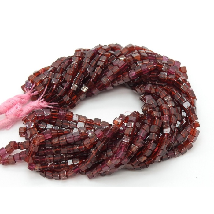 16 Inch Natural Garnet Smooth Cube,Box,Beads,Handmade,Rhodolite Garnet,Loose Bead,Natural Gemstone PME-CB1 | Save 33% - Rajasthan Living 7
