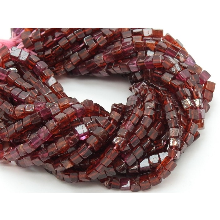 16 Inch Natural Garnet Smooth Cube,Box,Beads,Handmade,Rhodolite Garnet,Loose Bead,Natural Gemstone PME-CB1 | Save 33% - Rajasthan Living 8