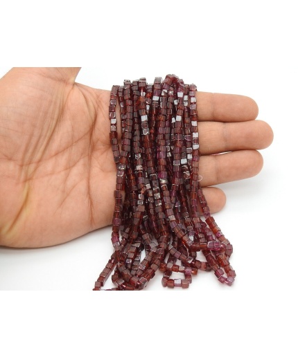 16 Inch Natural Garnet Smooth Cube,Box,Beads,Handmade,Rhodolite Garnet,Loose Bead,Natural Gemstone PME-CB1 | Save 33% - Rajasthan Living 3