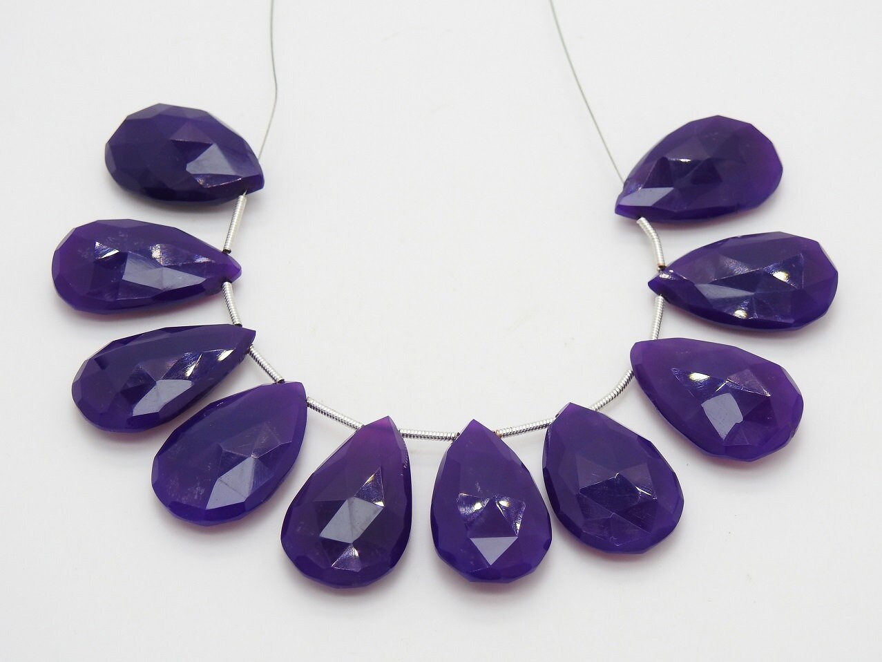 Dark Purple Chalcedony Faceted Teardrop,Drop,Handmade,Loose Stone,Earrings Pair,Wholesaler,Supplies,25X15MM Approx,PME-CY3 | Save 33% - Rajasthan Living 13
